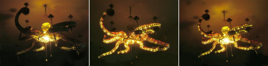 Люстра-витраж «octopus chandelier». Варианты освещения