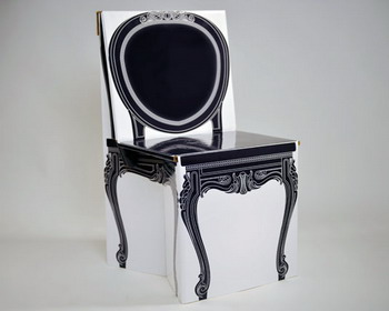 Оригинальный викторианской стул «Eco Remix», изготовленный из переработанной бумаги