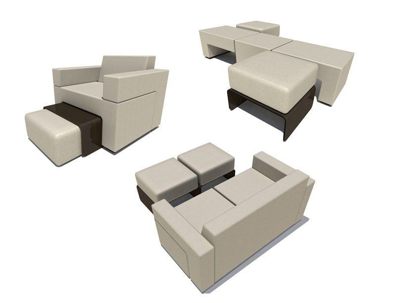Комбинированный диван «Slot Sofa» от Matthew Pauk