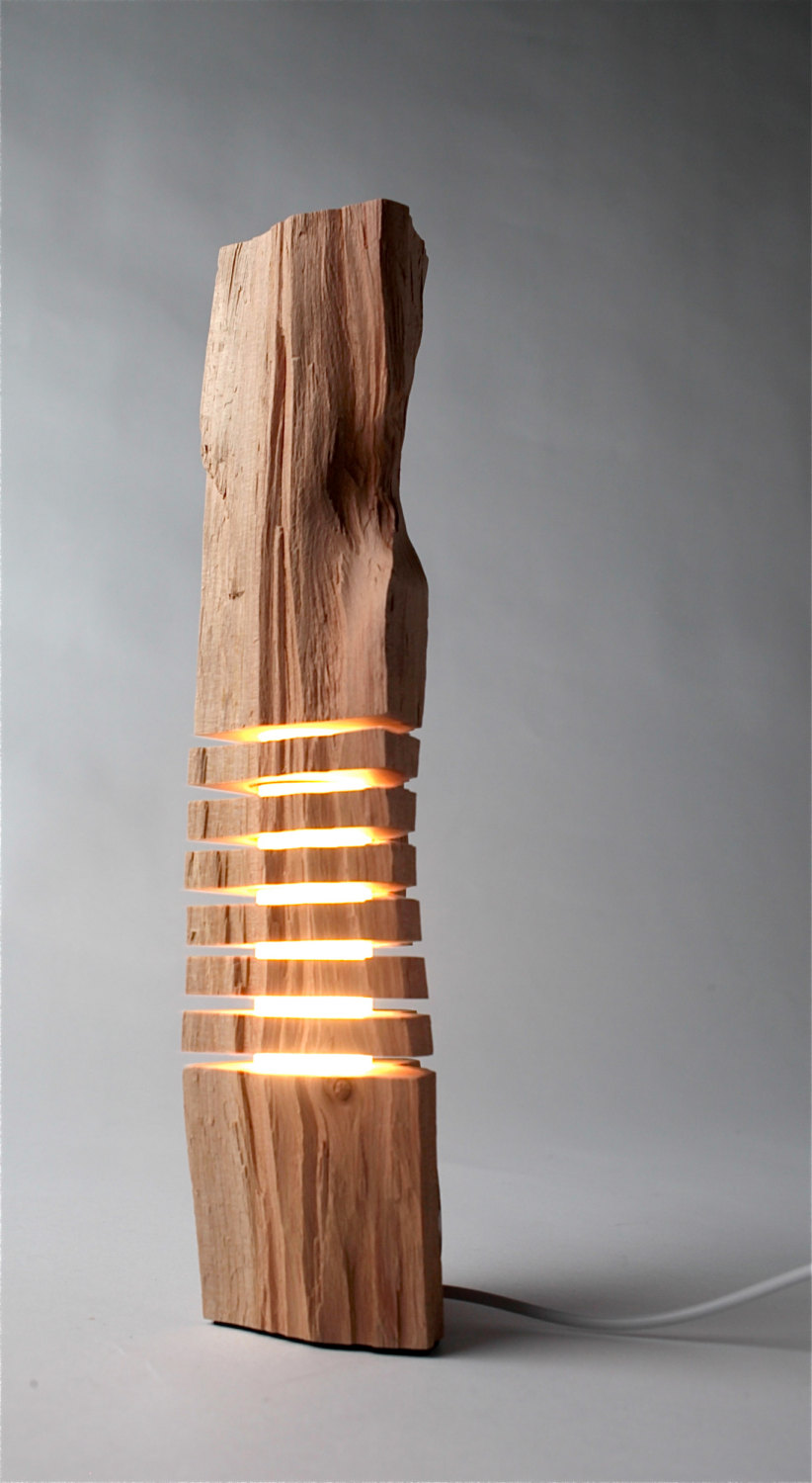 Светильники из дерева «Split Wood Lights» от художника Paul Foeckler