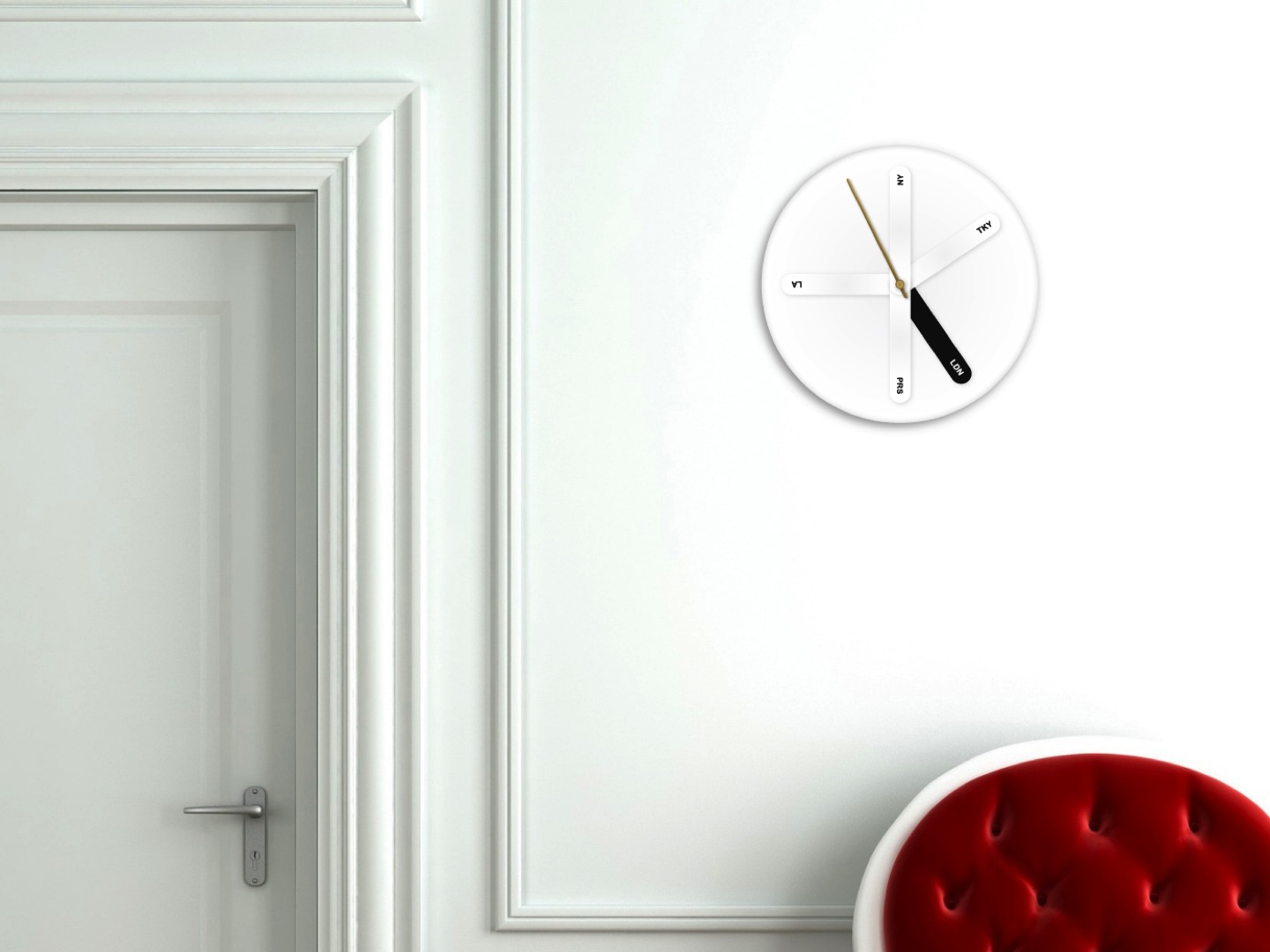 Часы «WRLDCLCK» показывают время сразу нескольких часовых поясов