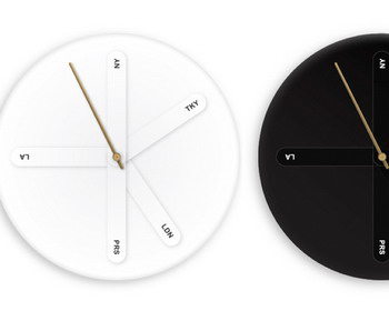 Часы «WRLDCLCK» показывают время сразу нескольких часовых поясов