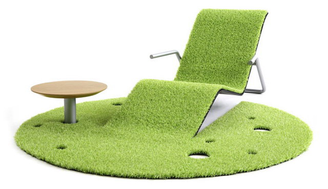 Травяной ковер – кресло «Turf Rug Lounger» от дизайн-студии «Fujimura»