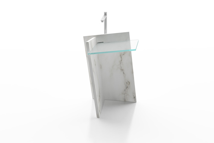 Ассиметричная скульптура от дизайнера Tommaso Bistacchi: раковина «Роди» («Rodi Freestanding Sink»)