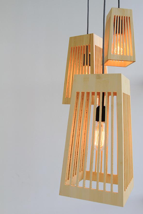 Подвесная лампа «Мятеж» («Mutiny») с деревянным абажуром, вдохновленная европейской мебелью ручной работы
