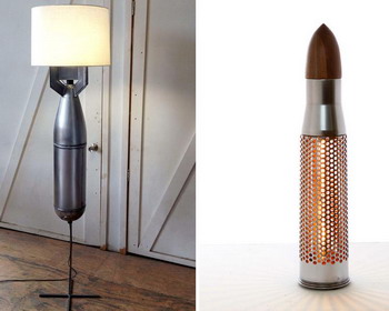 Светильники из настоящих боеприпасов от студии «Stockpile Designs»