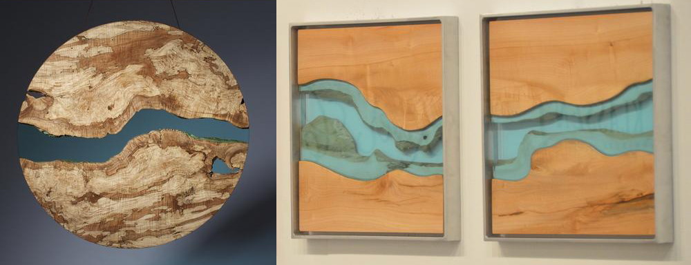 Настенные скульптуры «A River Divided» и «Round River» от Грега Классена (Greg Klassen)