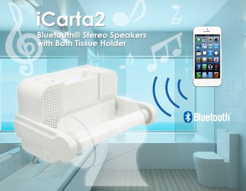 Держатель туалетной бумаги «iCarta 2», объединенный с беспроводным Bluetooth стерео усилителем